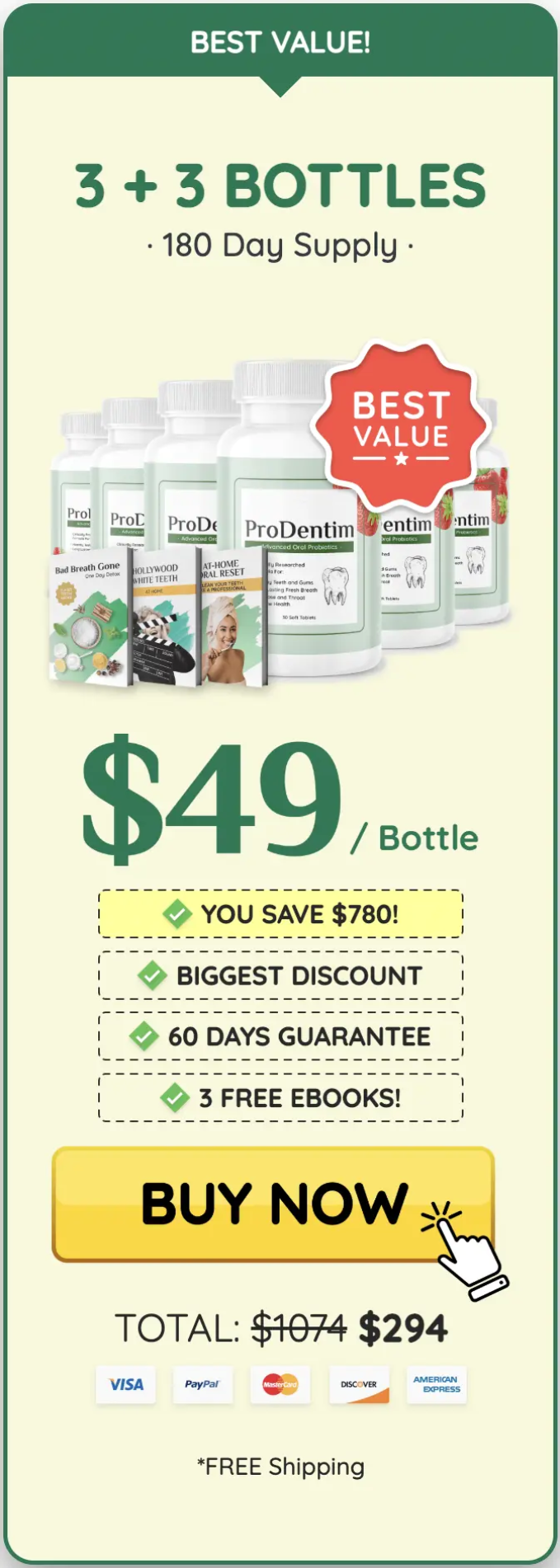 Best value ProDentim package option with increased quantity and overall savings